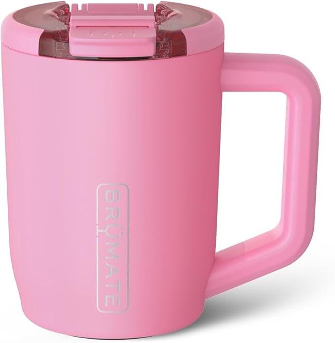 BrüMate Müv - 15oz 100% Leak Proof Insulated Coffee Mug with Handle & Lid - Stainless Steel Coffee Travel Mug - Double Walled Coffee Cup (Primrose) by Br%C3%BCMate