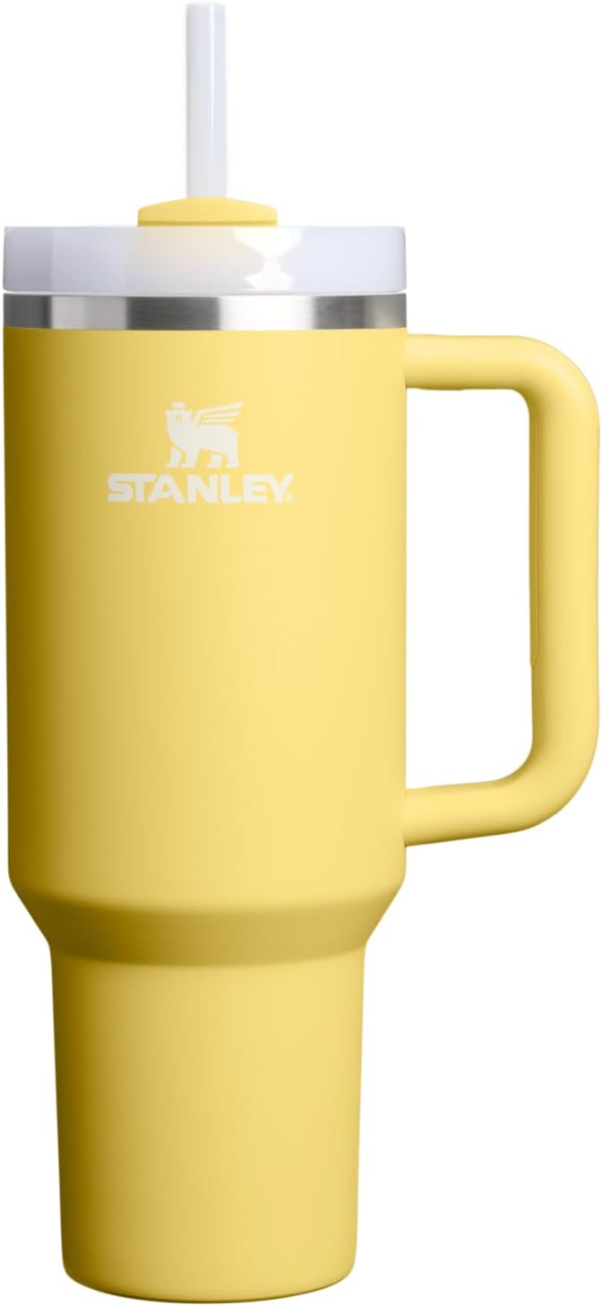 STANLEY Quencher H2.0 Flow State Tumbler, 40 oz, Daffodil | Handle and Straw | 3-Position Lid | Cup Holder Compatible for Travel | Insulated Stainless Steel Cup | BPA-Free by Unknown