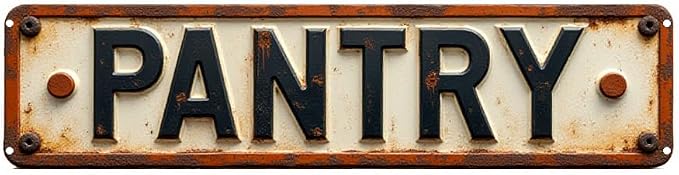 Wall Decor 16 * 4 Inch Tin Signs PANTRY Kitchen Storage Space Retro Mark Decor by Unknown