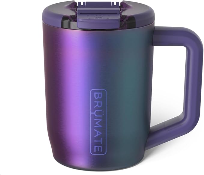 BrüMate Müv - 15oz 100% Leak Proof Insulated Coffee Mug with Handle & Lid - Stainless Steel Coffee Travel Mug - Double Walled Coffee Cup (Dark Aura) by Br%C3%BCMate