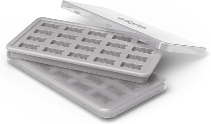LĒVO Gummy Bear Silicone Candy Molds - Set of 2 Candy Mold Trays with Dividers & Snap On Lids - Make Your Own Gummy Bears - For Your LĒVO Infusion - Made from Non-Stick Food Grade Silicone by L%C4%92VO