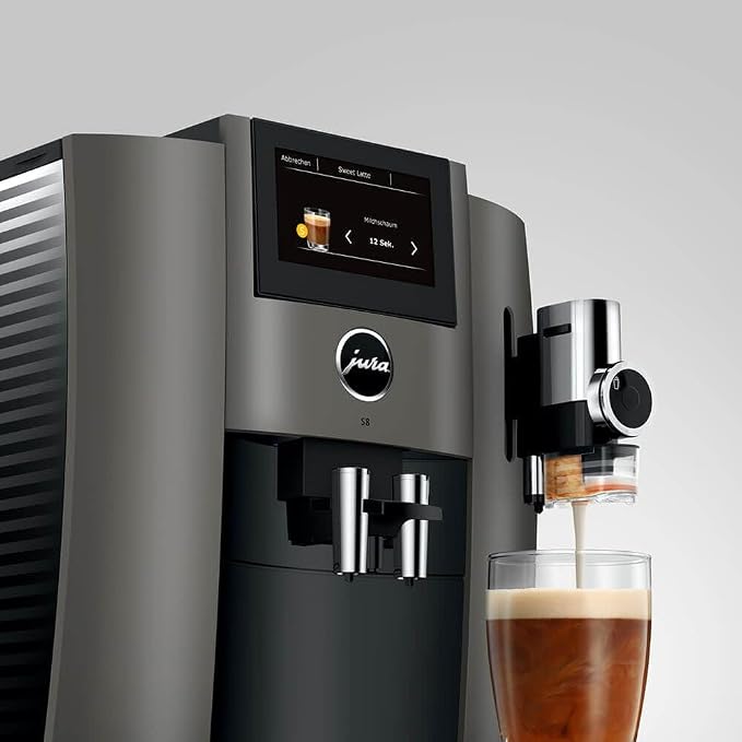 Jura 15755 S8 Automatic Smart Coffee and Espresso Machine - Dark Inox | S8 Model, Smart Technology, Automatic Brewing, Dark Inox Finish - Image 8