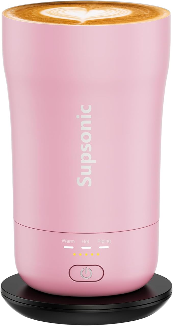 Supsonic - 14oz Heated Coffee Mug, Self-Heating Travel Mug with 3-Temp Settings, Insulated Stainless Steel Constant Temperature Heating Mug for Beverage, Smart Heating Portable Coffee Mug | S1 by Supsonic