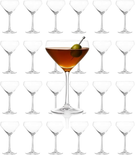 LEMONSODA Hand Blown Classic Martini Glasses, 10oz, Set of 24, Model 2270 | Ideal for Manhattan, Cosmopolitan, Espresso Martini, Lemon Drop, Dirty Martini, Inspired by 1930s to 1950s Cocktail Culture by LEMONSODA