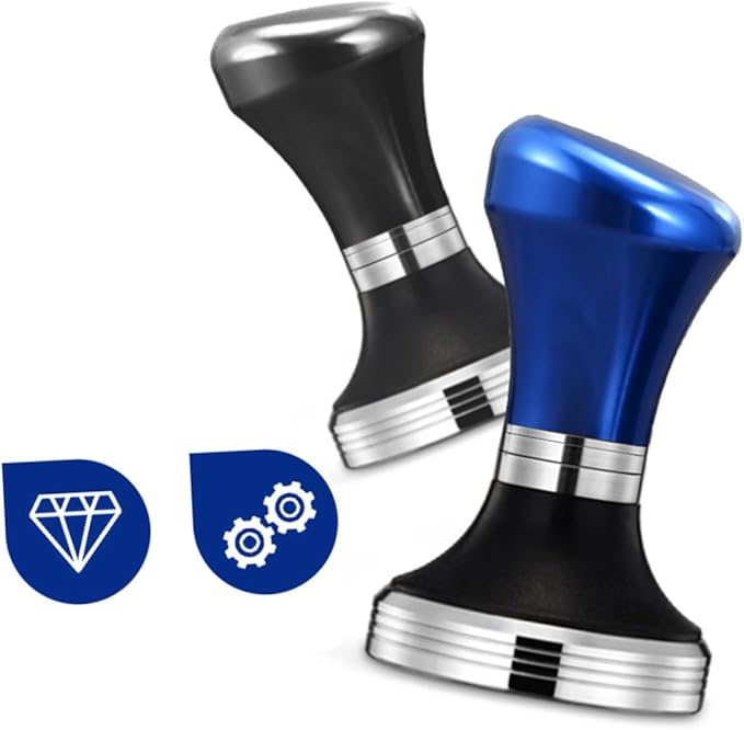 Stainless Steel Coffee Tamper Adjustable Espresso Pressing Hammer Coffee Bean Press Tool for Home Cafe Bar Use with Corrosion-resistant Construction