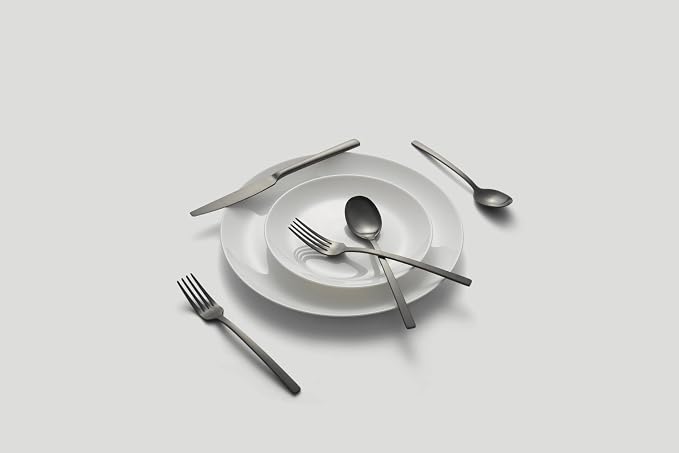 Cambridge Silversmiths Beacon Flatware Set, 18/0 Stainless Steel, Dishwasher Safe, Flatware Collection, Black Satin, 20-Piece, Service for 4 - Image 6