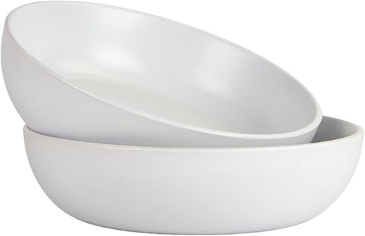 10 Strawberry Street Wazee Matte 9"/48oz Serving Bowl, Set of 2, White by 10StrawberryStreet