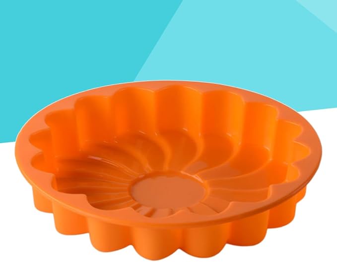 PRETYZOOM Flower-shaped Silicone Cake Pan Large Baking Mold Non-stick Baking Pan for Cheesecake Cornbread Random - Image 9