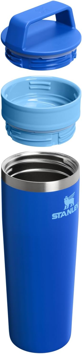 STANLEY Cafe To Go Travel Mug 20 oz | Leakproof Two-Part Drink Through Lid | Tumbler Cup for Coffee, Tea and Drinks | Insulated Stainless Steel Coffee Mug | BPA-Free | Cobalt - Image 2