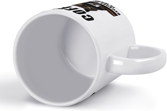 Funny Coffee Mug Adult Humor -Coffee Because Murder is Wrong- Gift for Friends Him Her Girls 11oz White Double Sided Mug - Image 5