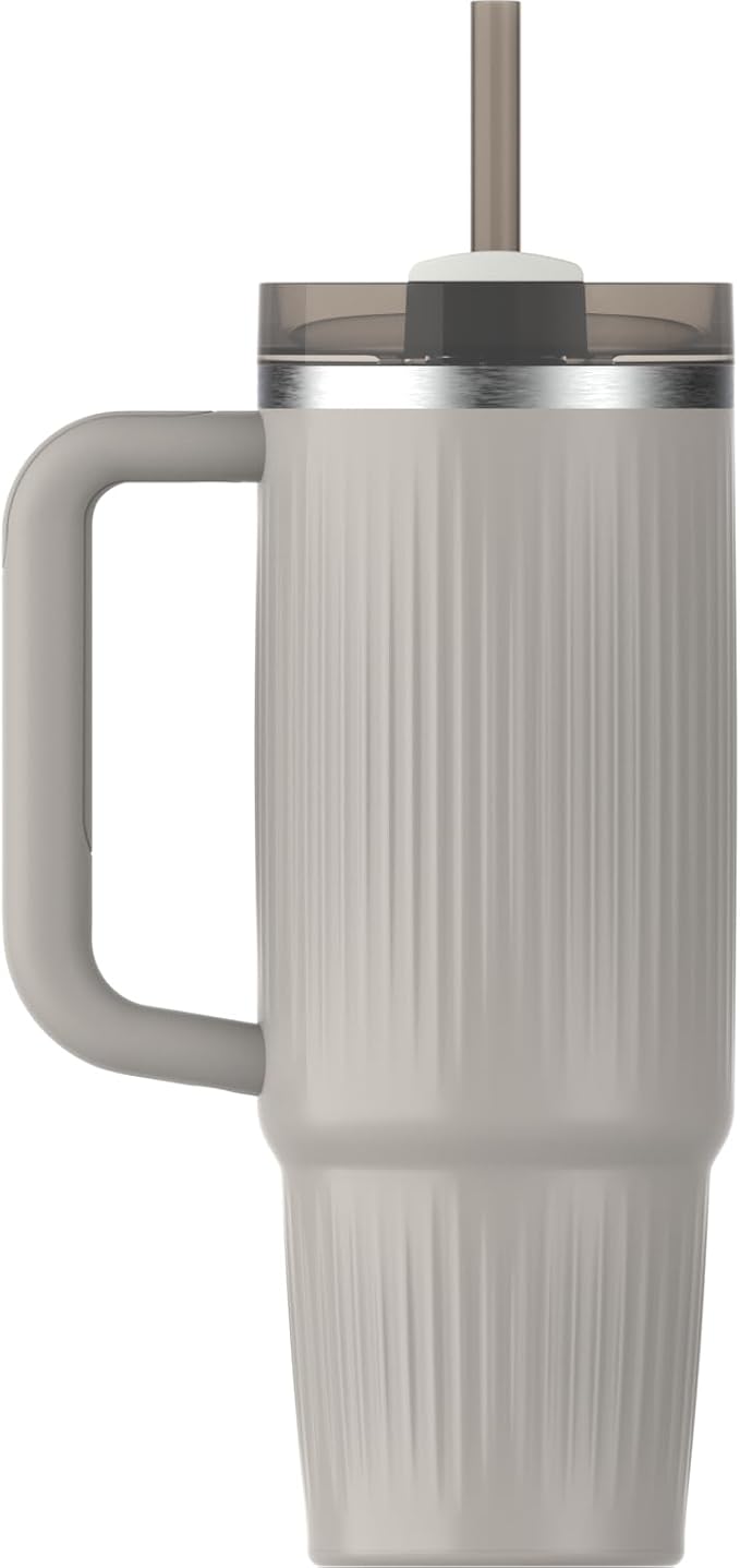 STANLEY Quencher H2.0 Tumbler with Handle and Straw 30 oz | Flowstate 3-Position Lid | Cup Holder Compatible for Travel | Insulated Stainless Steel Cup | BPA-Free | Fluted Ash Gloss - Image 3