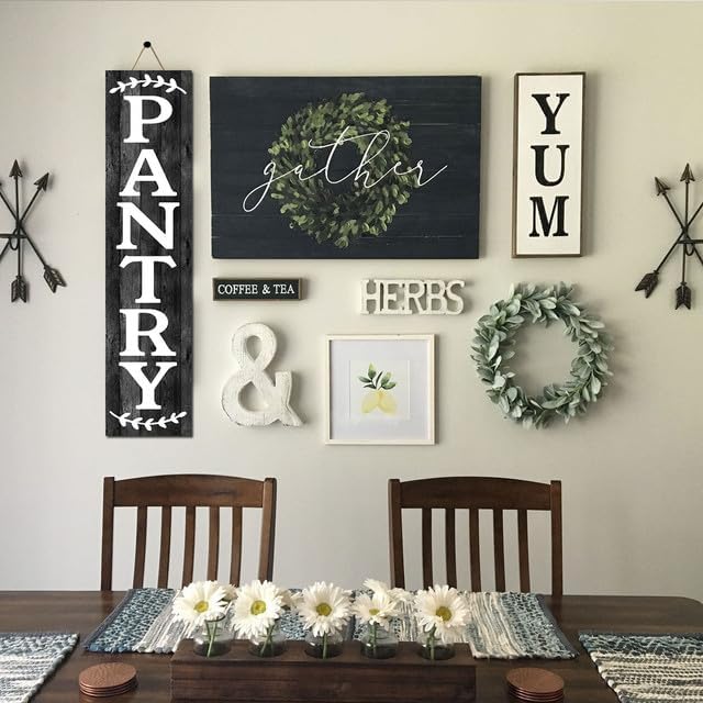Vertical Pantry Sign Wall Decor 8"x48" Pantry Decor Farmhouse Wood Large Pantry Sign for Hanging Kitchen Sign Wood Sign Vertical Sign Wood Sign Kitchen Wall Art Decor Hanging Plaque Sign - Image 6
