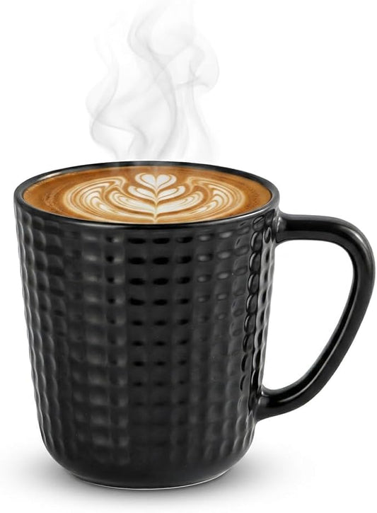 Large Coffee Mug, 20 oz Ceramic Coffee Cup with Handle, Black | Coffee Mug for Office & Home, Latte Cocoa, Microwave & Dishwasher Safe, Lead-Free, Wedding & Housewarming Gift by Seworlan