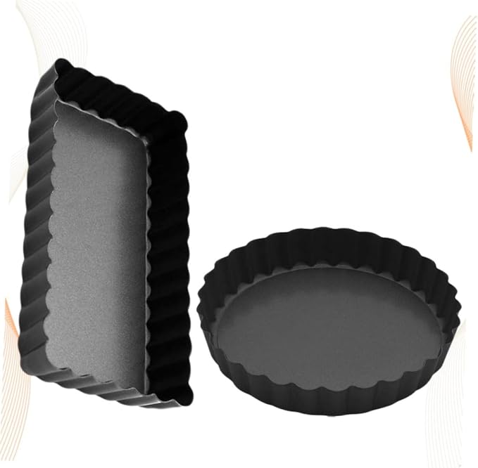 IMIKEYA 2pcs Non-stick Cake Molds Live Bottom Tart Pizza Pans for Baking Pies Quiches and Desserts - Image 5