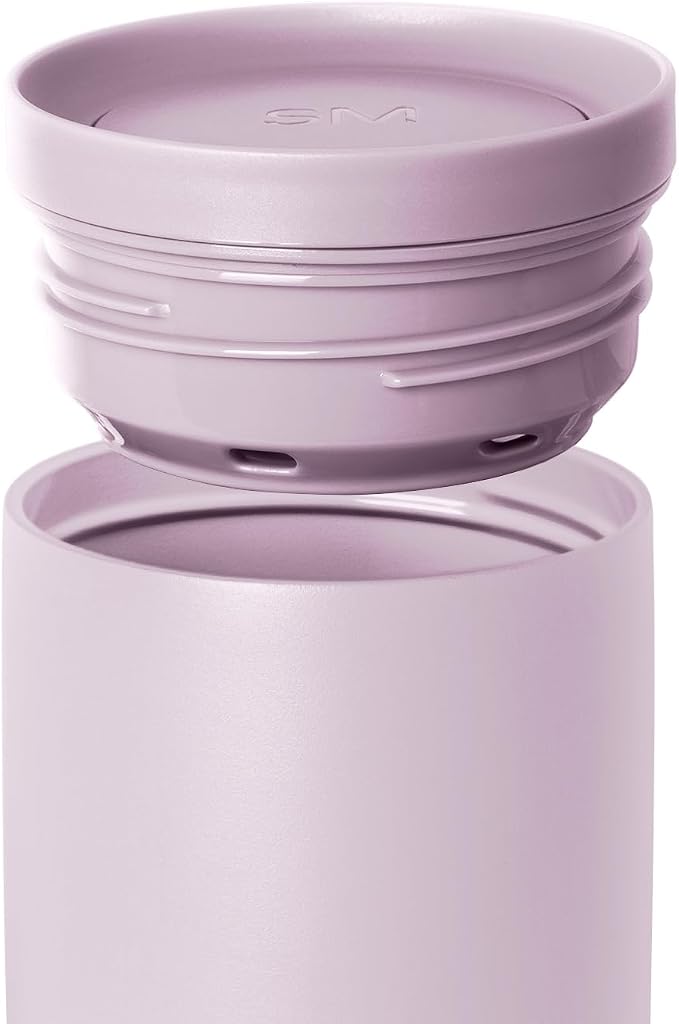 Simple Modern Insulated Travel Coffee Mug 360° Lid | 16oz | Lavender | Voyager Ceramic-Lined Insulated Stainless Steel Coffee Tumbler, Iced Coffee Cup, Mug with Lid | Fits Cupholder, Lavender Mist - Image 3