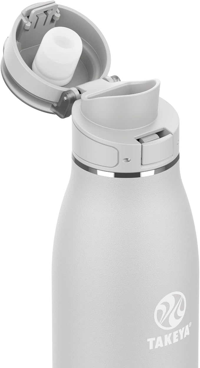Takeya Traveler Stainless Steel Travel Coffee Mug with Flip-Lock Lid (17 oz, Dodgeball Grey) - Leakproof Insulated Mug for Coffee & Tea - Image 2