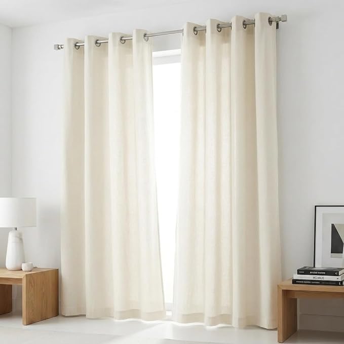 Urban Villa Cotton Grommet Curtains 52x84 (2 Panels) Ivory by CottonTrends