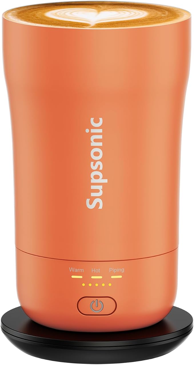 Supsonic - 14oz Heated Coffee Mug, Self-Heating Travel Mug with 3-Temp Settings, Insulated Stainless Steel Constant Temperature Heating Mug for Beverage, Smart Heating Portable Coffee Mug | S1 by Supsonic