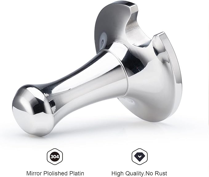 Tyenaza 51mm Stainless Steel Coffee Tamper, Ergonomic Easy to Clean Heavy Duty Coffee Tamper with Handle for Coffee Machines