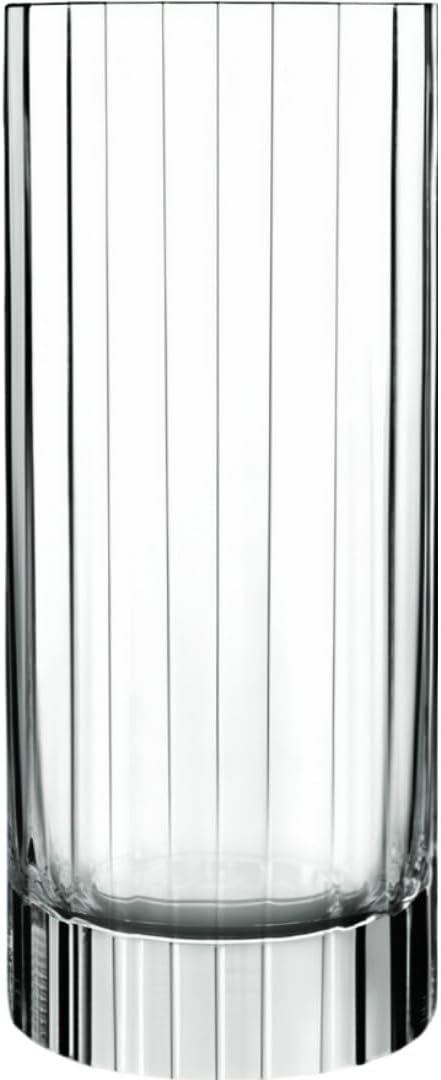 Luigi Bormioli Bach Ribbed Highball Glasses, Made in Italy (Set of 4) - 16.5 Oz Bar Glasses with Heavy Base - Laser Cut Rims Durable Non-Leaded Crystal Drinkware - Dishwasher Safe (Pack of 6) - Image 2