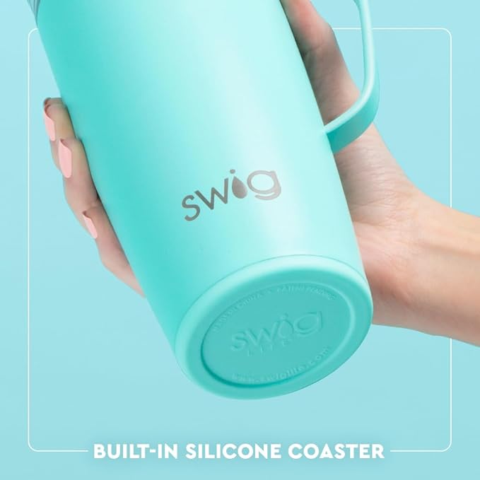 Swig Life 22oz Travel Mug, Insulated Tumbler with Handle and Lid, Travel Coffee Mug, Cup Holder Friendly, Stainless Steel 22 oz Tumbler, Reusable Insulated with Lid (Illinois)