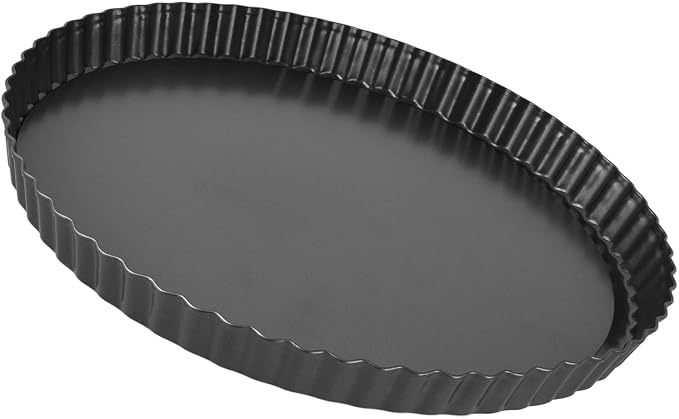 Tart Pan, Quiche Pan Nonstick Carbon Steel Baking Dish, with Removable Bottom, Ideal for Pies, Cakes & Quiches ([Thickened] 11-inch live bottom pie plate) - Image 9