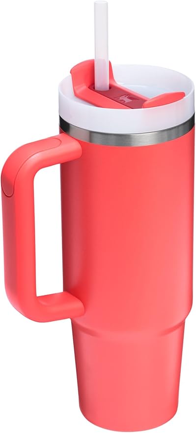 Stanley Quencher H2.0 Tumbler with Handle and Straw 30 oz | Flowstate 3-Position Lid | Cup Holder Compatible for Travel | Insulated Stainless Steel Cup | BPA-Free | Hot Coral - Image 3