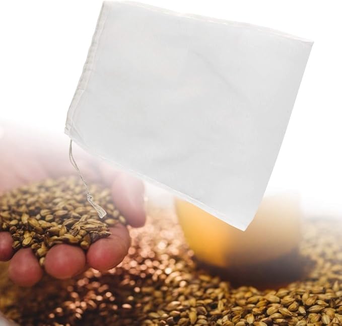1Pc Wine Filter Bag, 100 Mesh Reusable Drawstring Filter Bag Washable Fine Mesh Nut Milk Bag Food Strainer Bags, for Home Wine Beer Brew Brewing Making Coffee Fruit Jam Straining