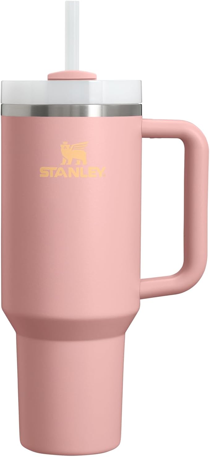 STANLEY Quencher H2.0 Flow State Tumbler, 40 oz, Peach Rose | Handle and Straw | 3-Position Lid | Cup Holder Compatible for Travel | Insulated Stainless Steel Cup | BPA-Free by Unknown