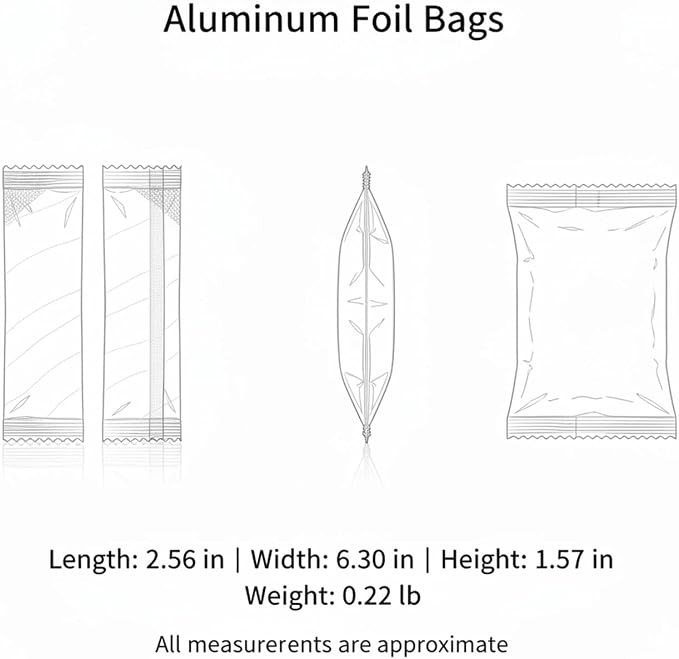 Pantry & Craft Organization: Multicolor Aluminum Foil Center Seal Bags for Dry Item Storage, Opaque Pouches (100 Count) - Image 7