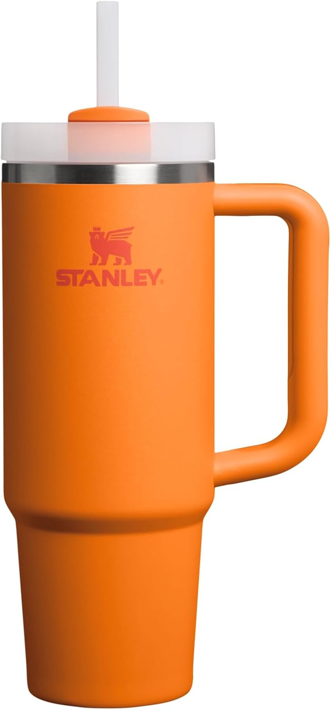 STANLEY Quencher H2.0 Flow State Tumbler, 30 oz, Goldenrod Coral | Handle and Straw | 3-Position Lid | Cup Holder Compatible for Travel | Insulated Stainless Steel Cup | BPA-Free by Unknown