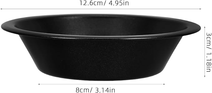 HANABASS 4pcs Mini Tart Pans round Nonstick Small Pie Dish Carbon Steel Baking Plates High Temperature Resistant for Oven Individual Servings - Image 2