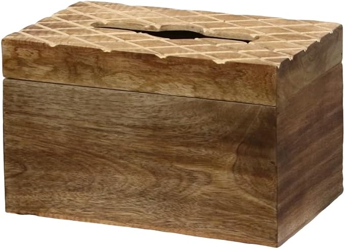 Modern Decorative Wooden Tissue Box Cover Rectangle Tall – Aesthetic Kleenex Box Holder for Kitchen, Bathroom, Office – Cute Wood Kleenex Box Covers - Image 3
