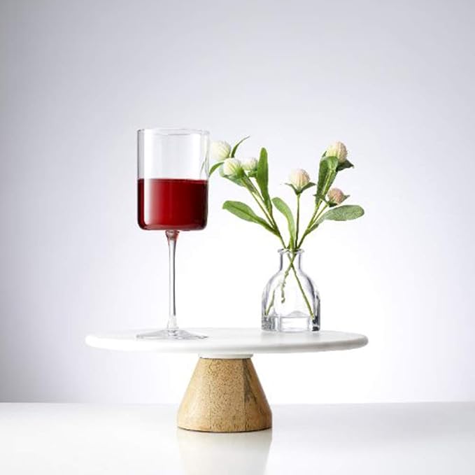JoyJolt Claire 14oz Red Wine Glass Set, Large Wine Glasses Set of 2, Elegant Crystal Wide Rim Stemware, Modern Glasses with Stem, Made in Europe Stemmed Glassware for Unique Gifts - Image 4
