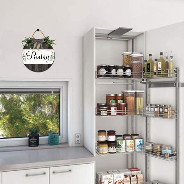 Bidesign Pantry Sign Wall Decor For Door Farmhouse Rustic Hanging Wooden Pantry Room Wall Art Sign For Home Kitchen Pantry Cabinet Decor Kitchen Decorations, 11inches - Image 2