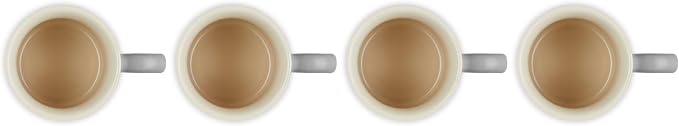 Le Creuset Stoneware Vancouver Mug, Set of 4, 14 oz. each, Oyster - Image 4