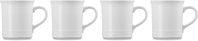Le Creuset Stoneware Vancouver Mug, Set of 4, 14 oz. each, White - Image 3