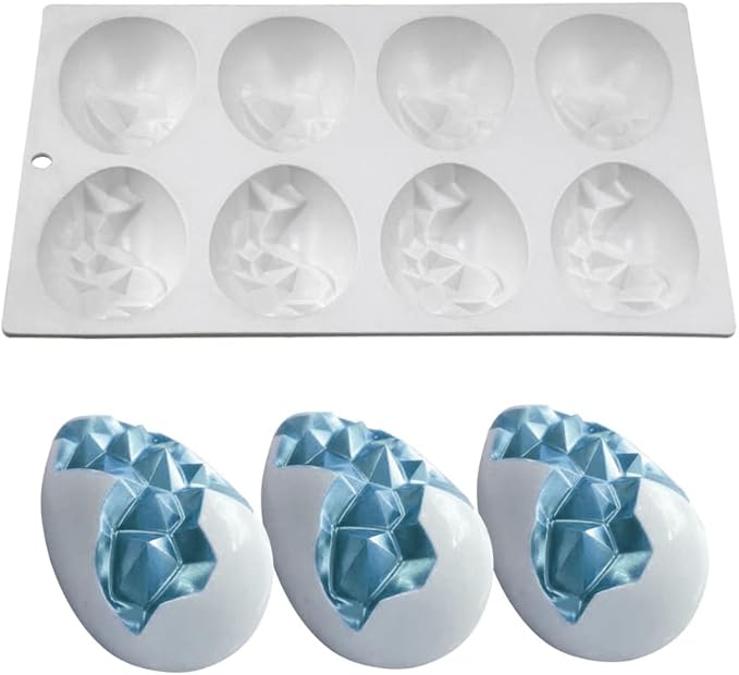 Mostsom Silicone Egg Molds for Chocolate - Easter Party Chocolate Fondant Candy Jelly Dome Mousse Cake Topper Making
