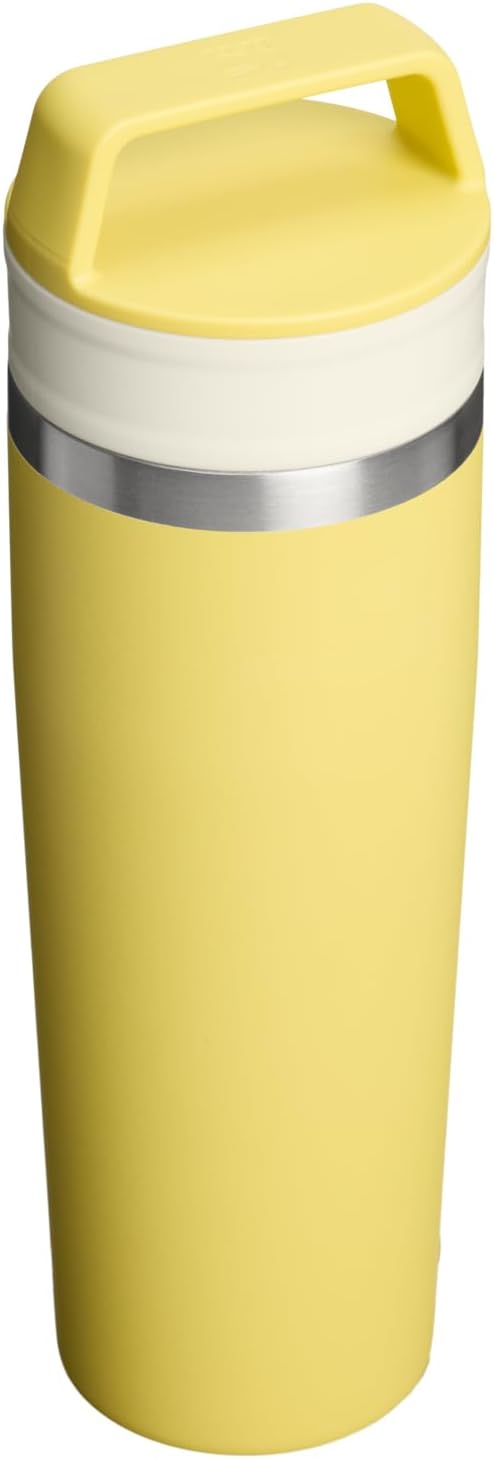 STANLEY Cafe To Go Travel Mug 20 oz | Leakproof Two-Part Drink Through Lid | Tumbler Cup for Coffee, Tea and Drinks | Insulated Stainless Steel Coffee Mug | BPA-Free | Daffodil - Image 3