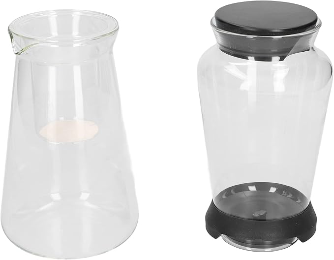 Cold Brew Dripper, Borosilicate Glass Cold Brew Coffee Maker, 900ml Large Capacity with Paper and Cubes Container, Slow Extraction for Rich, for Home Use
