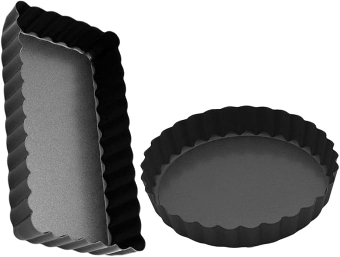 IMIKEYA 2pcs Non-stick Cake Molds Live Bottom Tart Pizza Pans for Baking Pies Quiches and Desserts by IMIKEYA