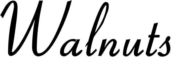 Walnuts 4.25w x 1.5h Label | Kitchen Pantry Organization | Die Cut Vinyl Decal | Black Retro Font (Sticker Only) by MinglewoodTrading