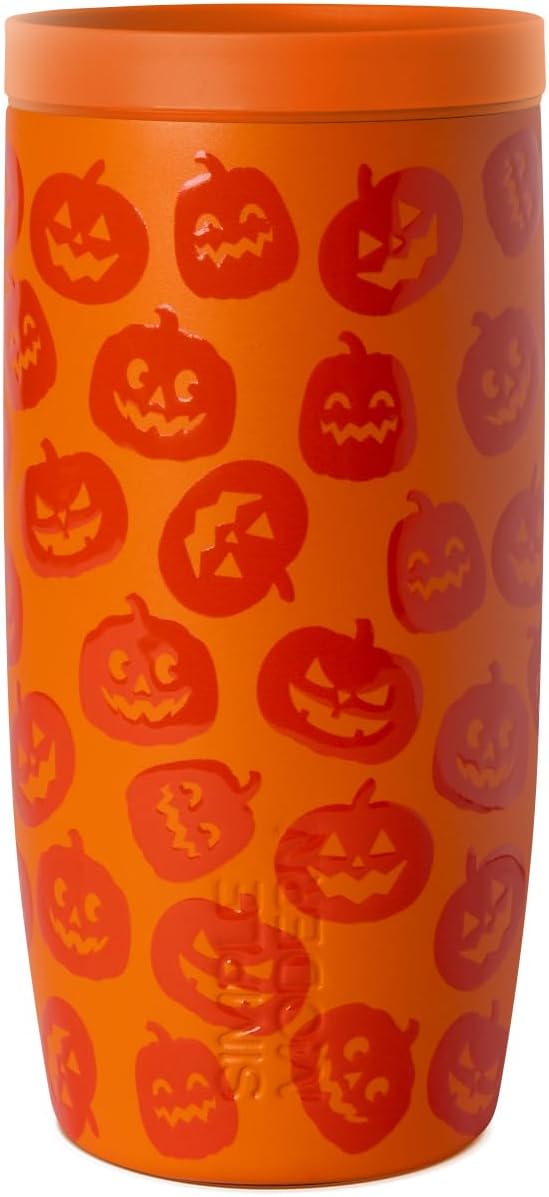 Simple Modern Halloween Travel Coffee Mug 360° Lid | 16oz | White | Voyager Ceramic-Lined Insulated Stainless Steel Coffee Tumbler, Iced Coffee Cup, Mug with Lid | Fits Cupholder, Winter White by Unknown