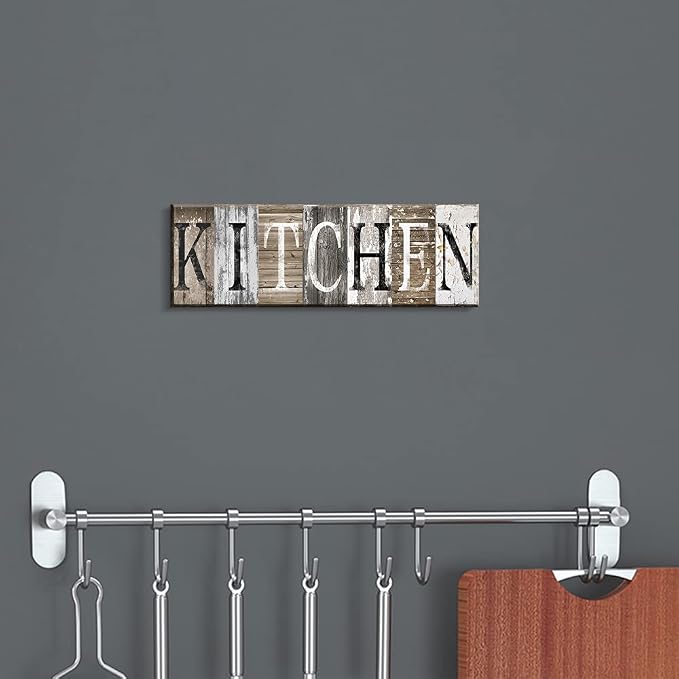 Pinetree Art Rustic Farmhouse Kitchen Wall Decor Canvas Prints Kitchen Signs Wall Decor (With Solid Wood Inner Frame) - Image 4