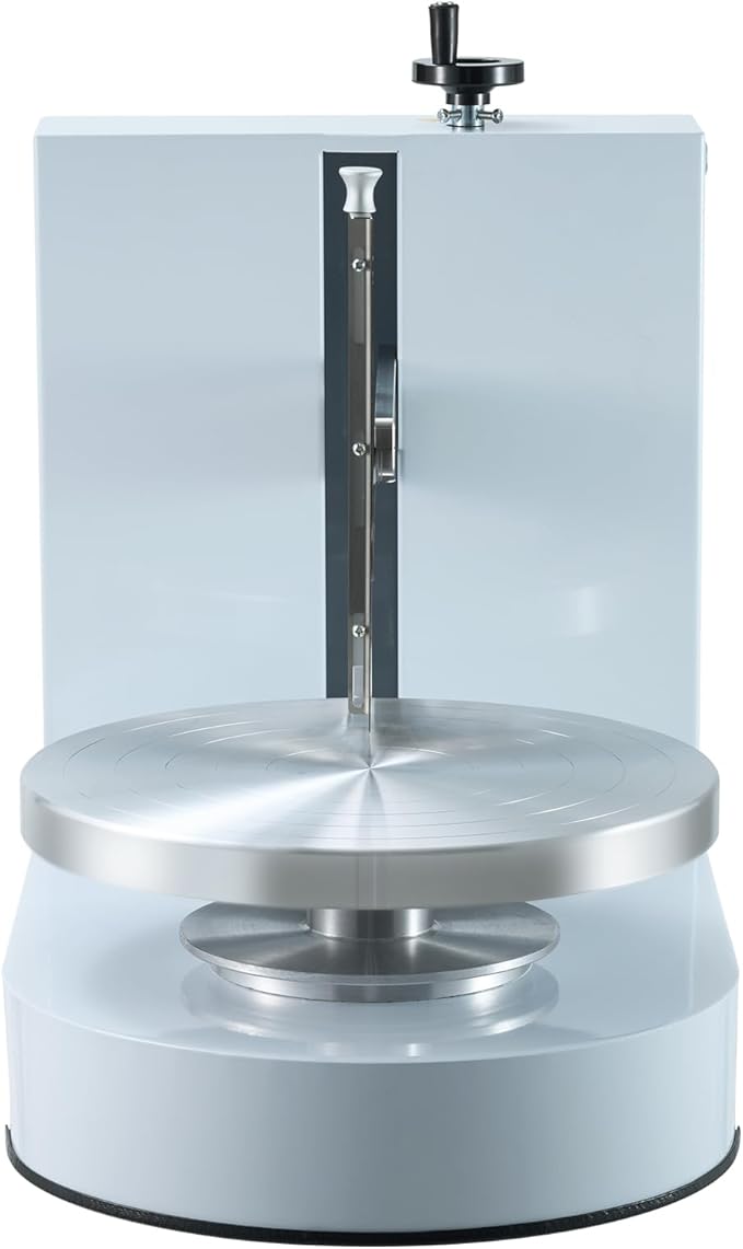 VEVOR Cake Decorating Machine, Cake Cream Spreading Coating Smearing Machine, Low Noise Cake Frosting Machine, Turntable with Adjustable Scraper, for 6" to 14" Cake, 25-320RPM Rotating Speed, White