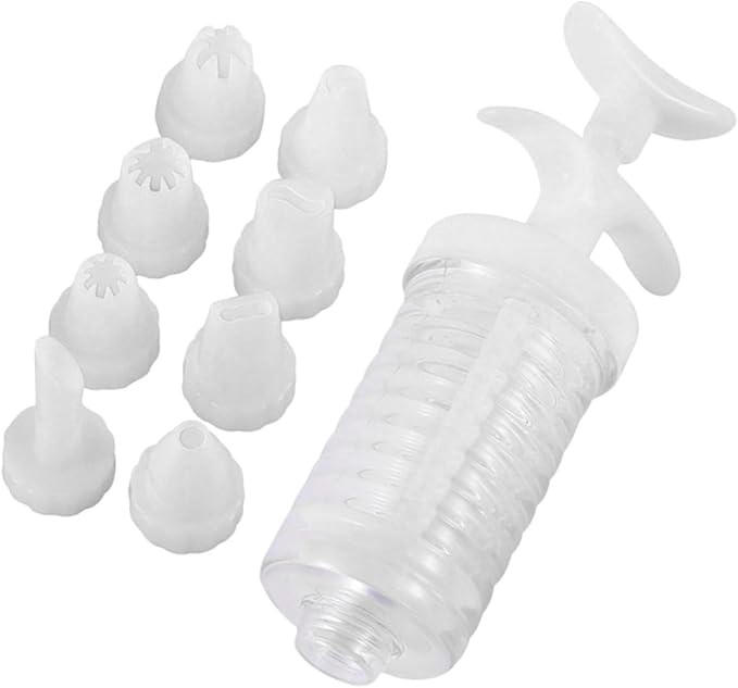 Cake Piping Kit with Replaceable Nozzles Injection Syringe for Cake and Cookie Decorating Multipattern Pastry Tips for Frosting and Cream Filling