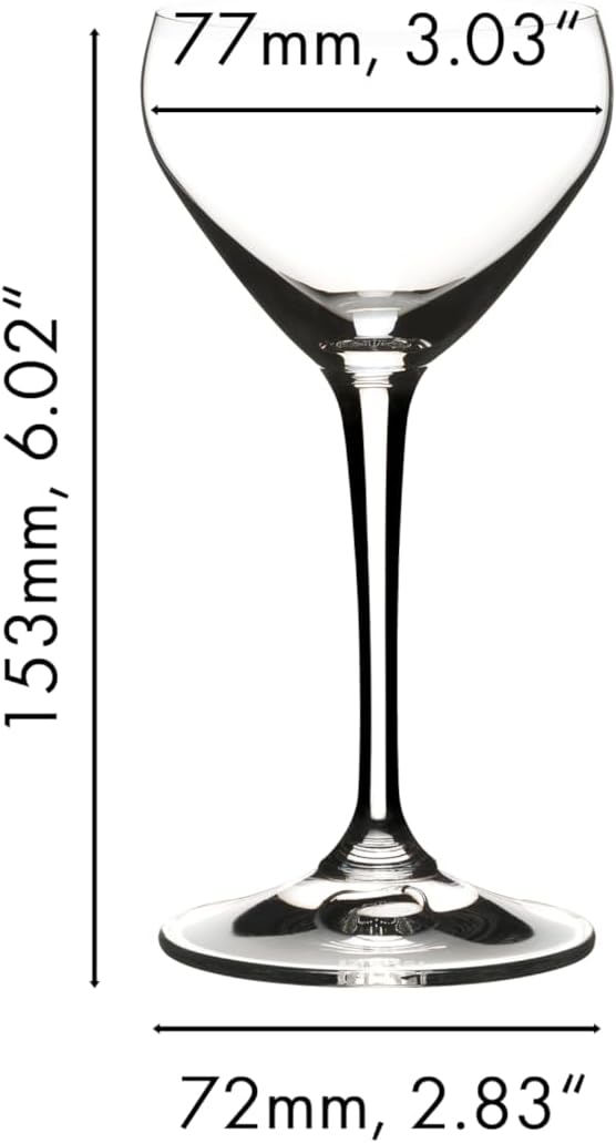 Riedel Drink Specific Glassware, Nick & Nora Cocktail Glass, 4oz, Old-Fashioned Stemmed Cocktail Glasses, Martini, Manhattan, Set of 4 - Image 6