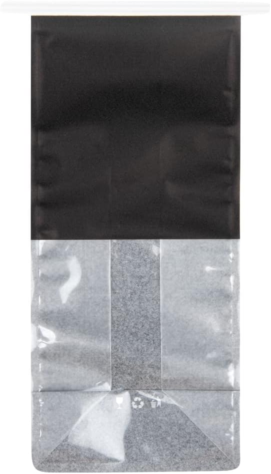 Bag Tek 5.1 x 4.1 x 11.2 Inch Tin Tie Bags With Windows, 100 Resealable Bakery Bags With Windows - Flat Bottom, For Cookies or Coffee Beans, Black Cotton Paper Tin Tie Bags - Restaurantware - Image 12