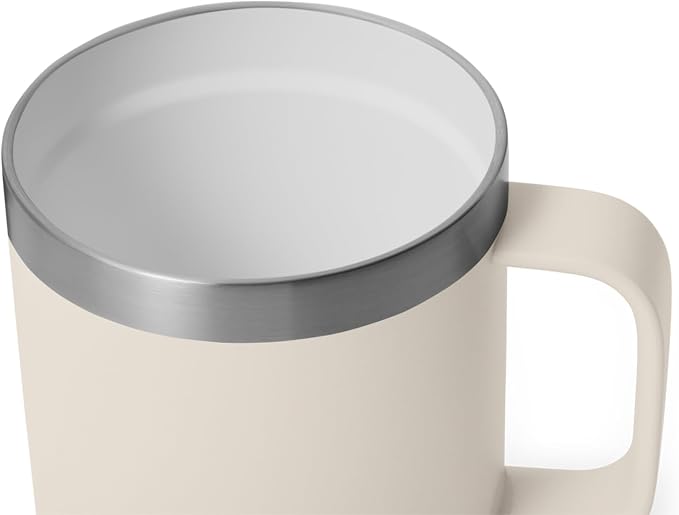 YETI Rambler 10 oz Ceramic Lined Stackable Mug, Vacuum Insulated, Stainless Steel with MagSlider Lid, Cape Taupe - Image 5