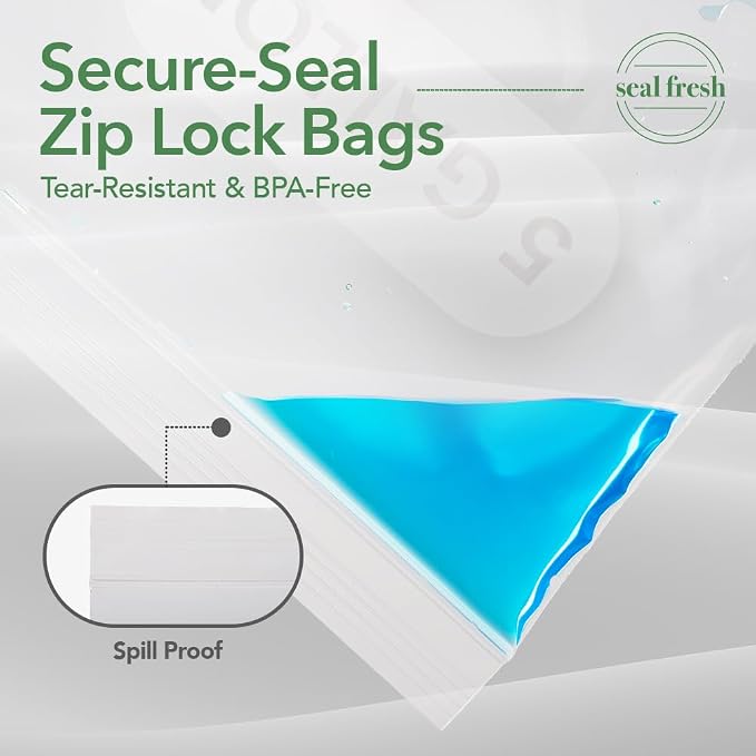 Seal Fresh 5 Gallon Large Plastic Storage Bags – 18" x 24" (30 Count) – Reusable XXL Extra Large Clear Jumbo Zip Bags with Sealable Zipper Top For Clothes, Travel, Moving - Image 3